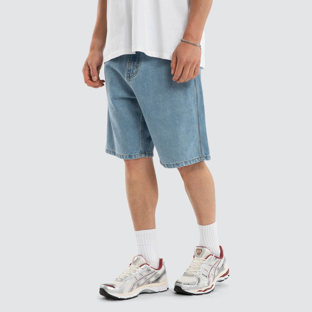 Dillon Denim Jort Mid Blue