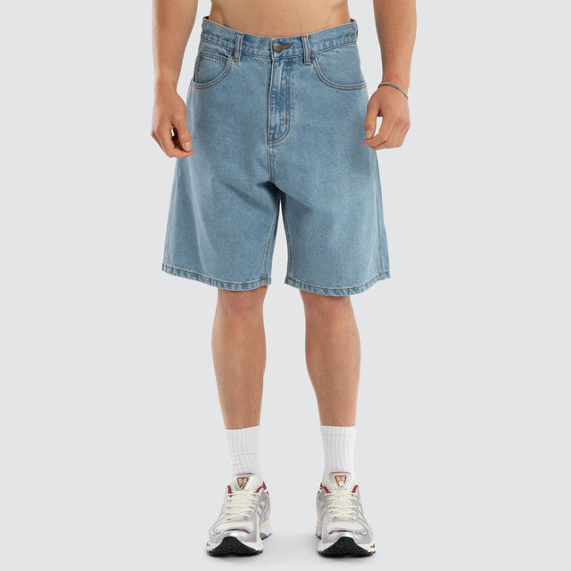 Dillon Denim Jort Mid Blue
