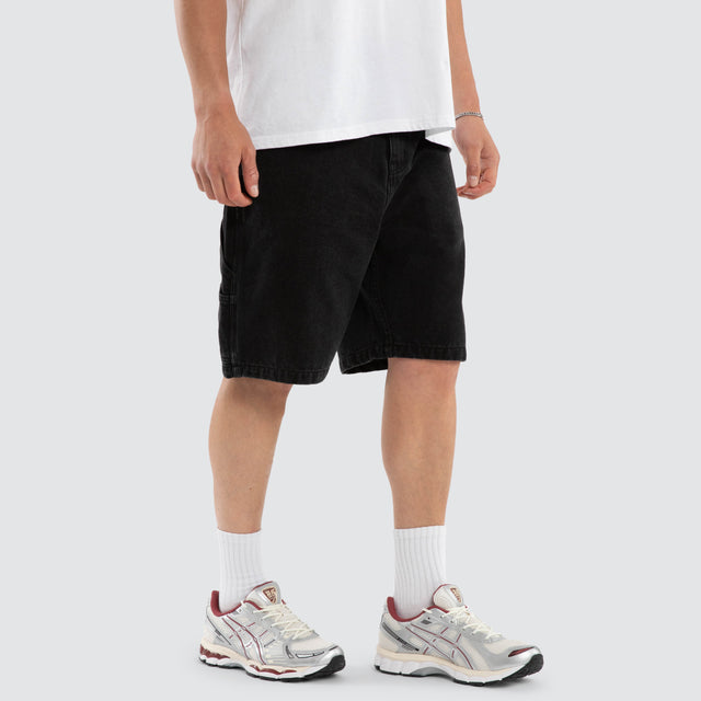 Built Carpenter Jort Shorts Black