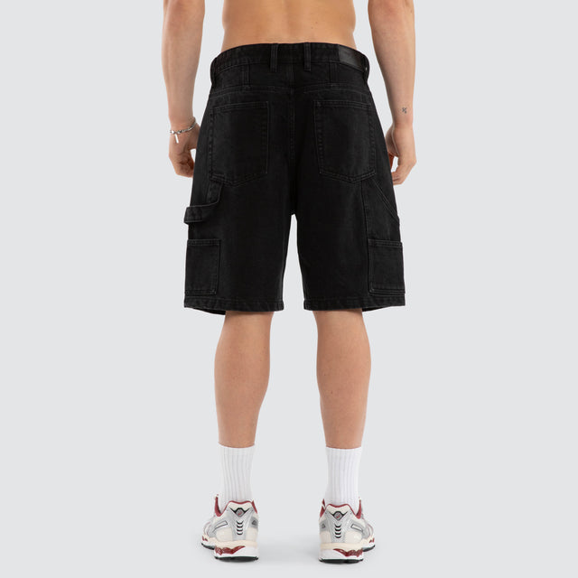 Built Carpenter Jort Shorts Black