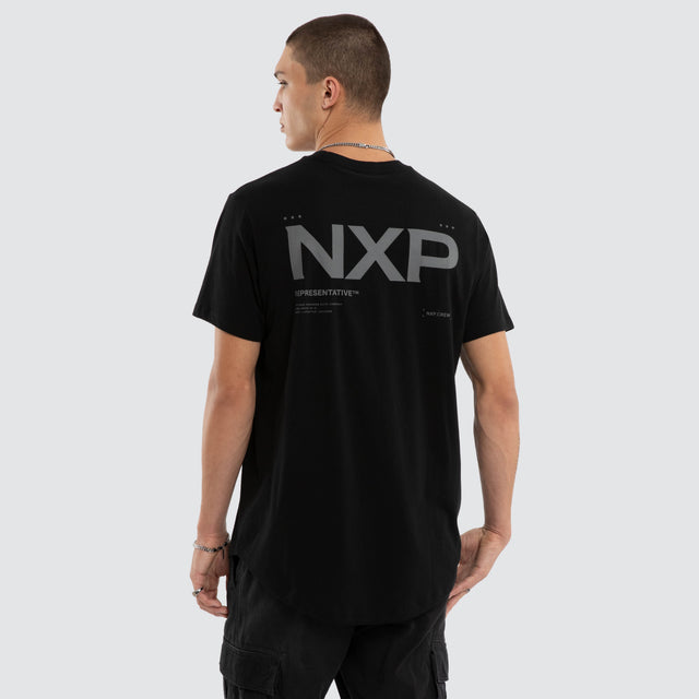 Crime Dual Curved Tee Jet Black