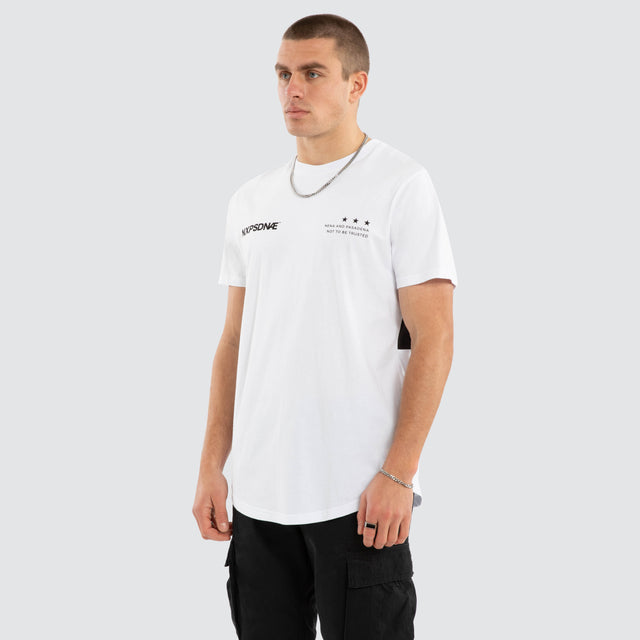 Realm Dual Curved Tee Optical White