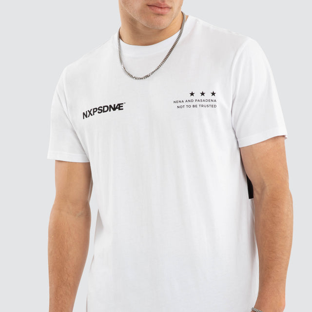Realm Dual Curved Tee Optical White
