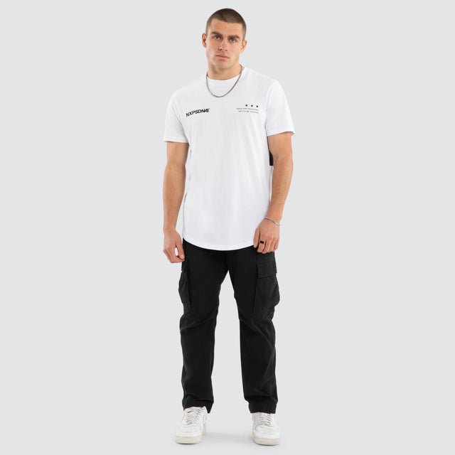 Realm Dual Curved Tee Optical White