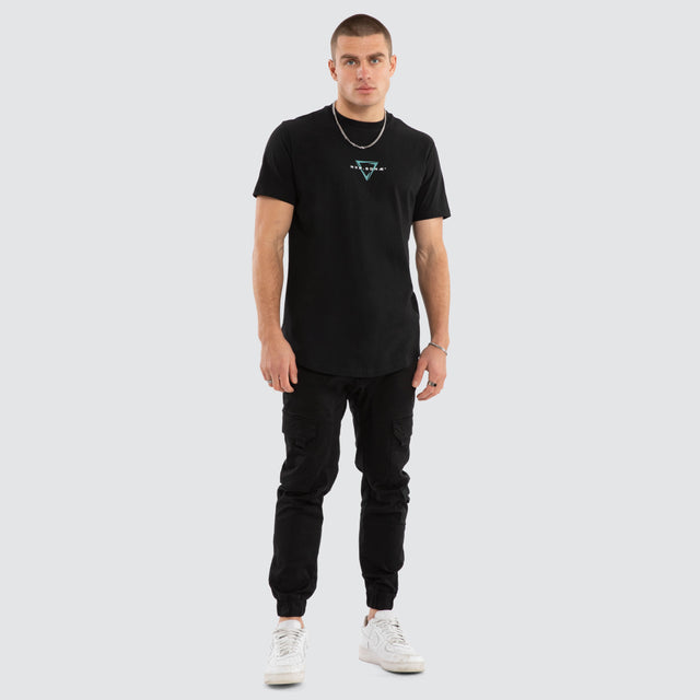 Inevitable Dual Curved Tee Jet Black
