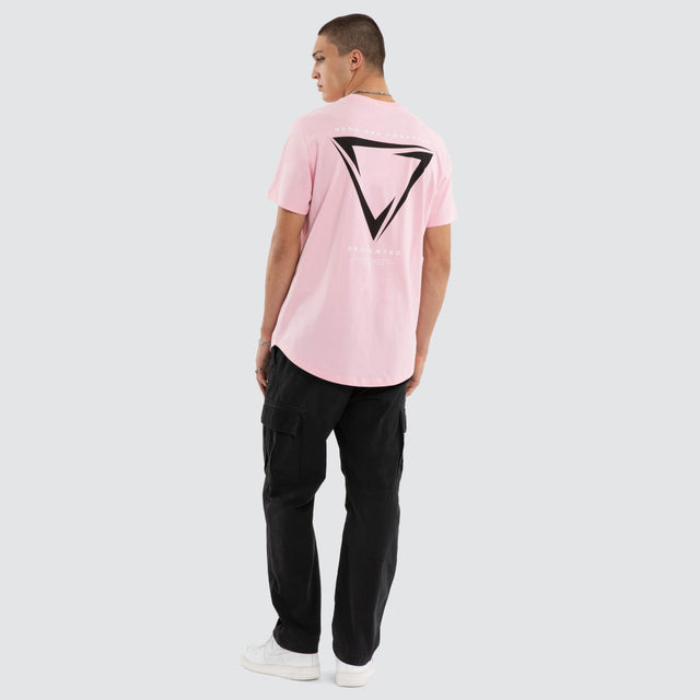 Model wears Inevitable Dual Curved Tee Orchid Pink T-Shirts Pink – image 2