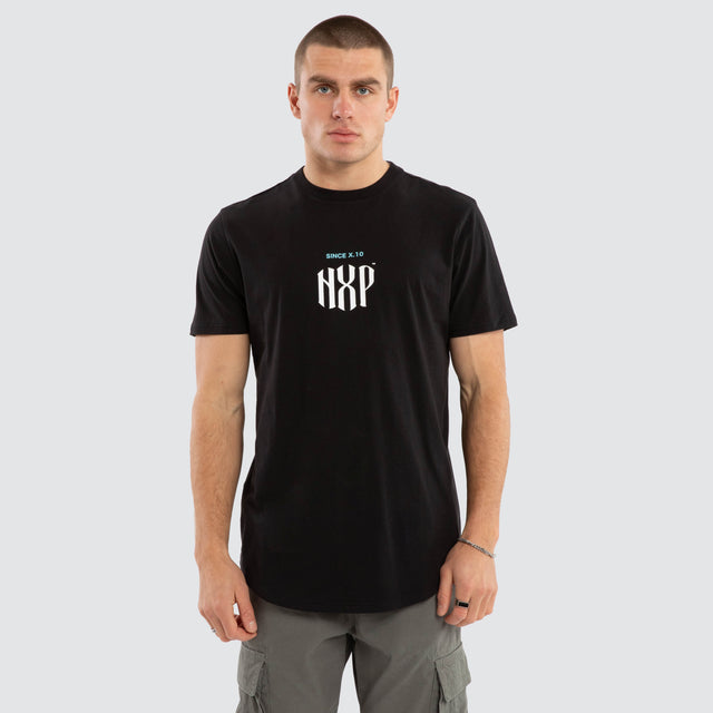 Stronger Dual Curved Tee Jet Black