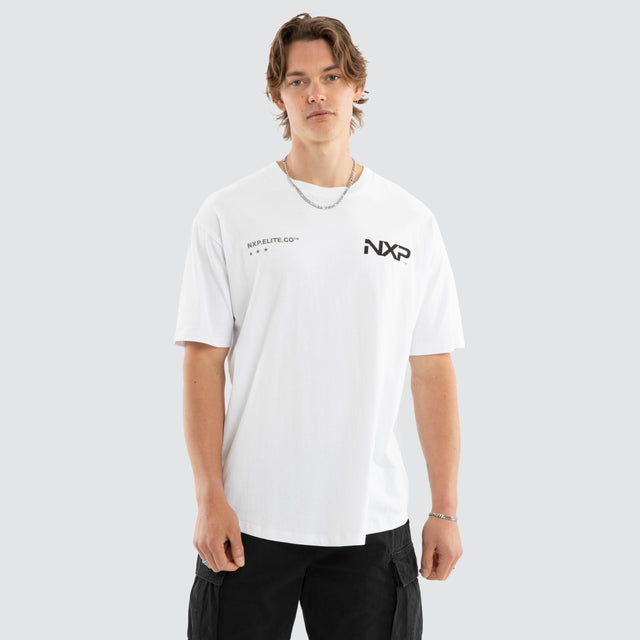 Heart Box Fit Scoop Tee Optical White