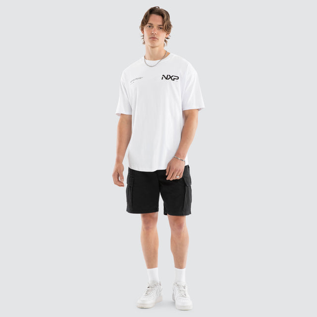 Heart Box Fit Scoop Tee Optical White