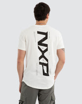 Deliberate Dual Curved Tee Natural White