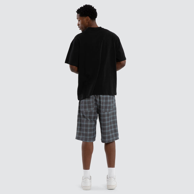 Model wears Foundation Raptor Tee Anthracite Black T-Shirts Black – image 2