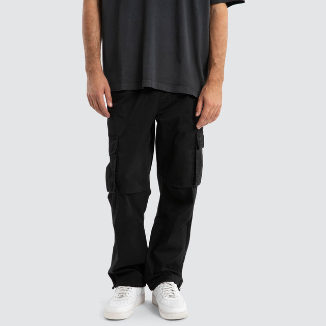 P350 Parachute Cargo Pant Jet Black