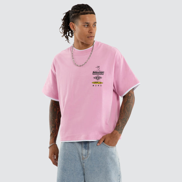 Is This It Box Fit Cropped Tee Lilac Chiffon