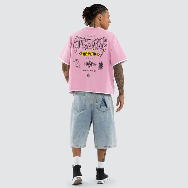 Is This It Box Fit Cropped Tee Lilac Chiffon