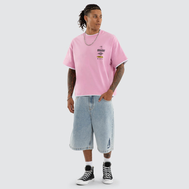 Is This It Box Fit Cropped Tee Lilac Chiffon