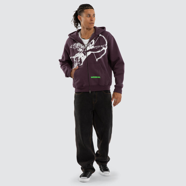 Big Cherub Zip Hoodie Blackberry