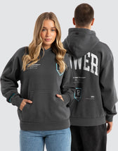 Port Adelaide Power AFL Vintage Hoodie Pigment Asphalt