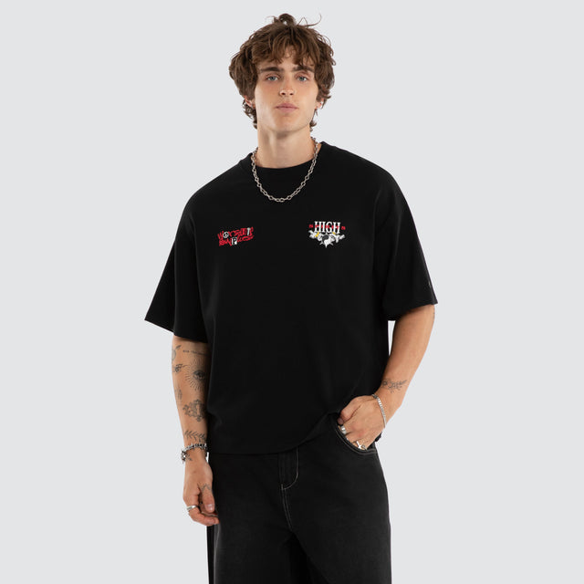 Fusion Box Crop Tee Black