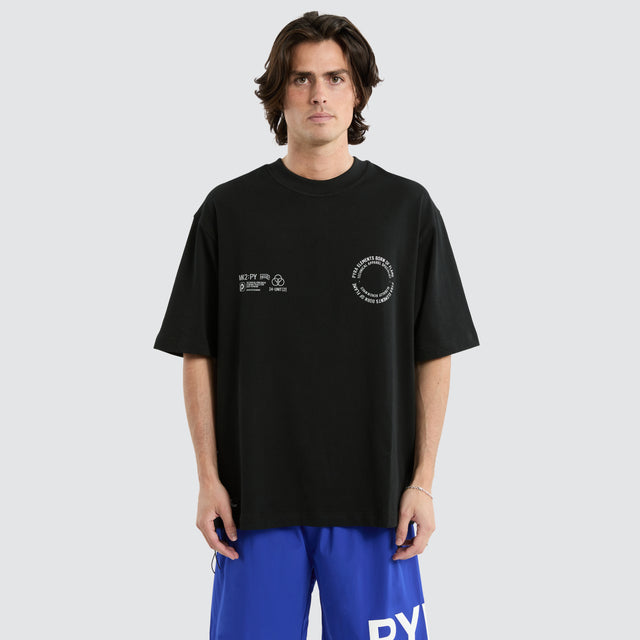 Global Spiral Tee Black