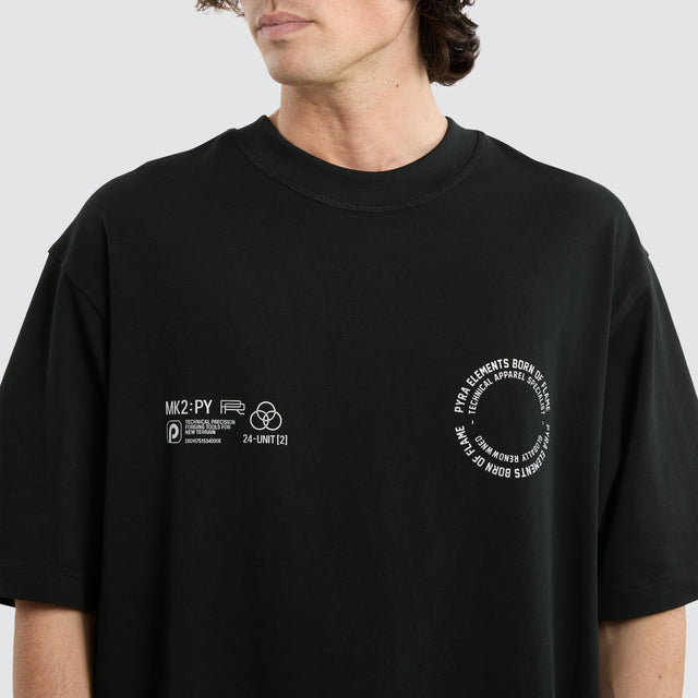 Global Spiral Tee Black