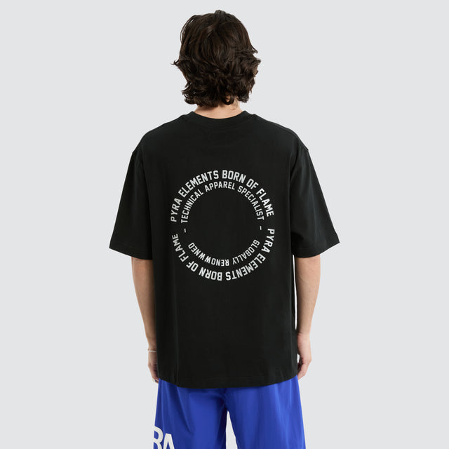 Global Spiral Tee Black