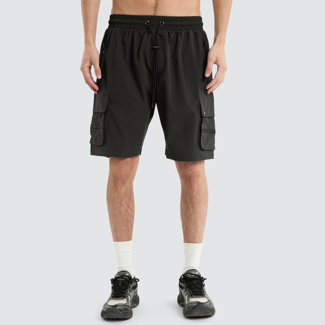 Nero Cargo Shorts Black