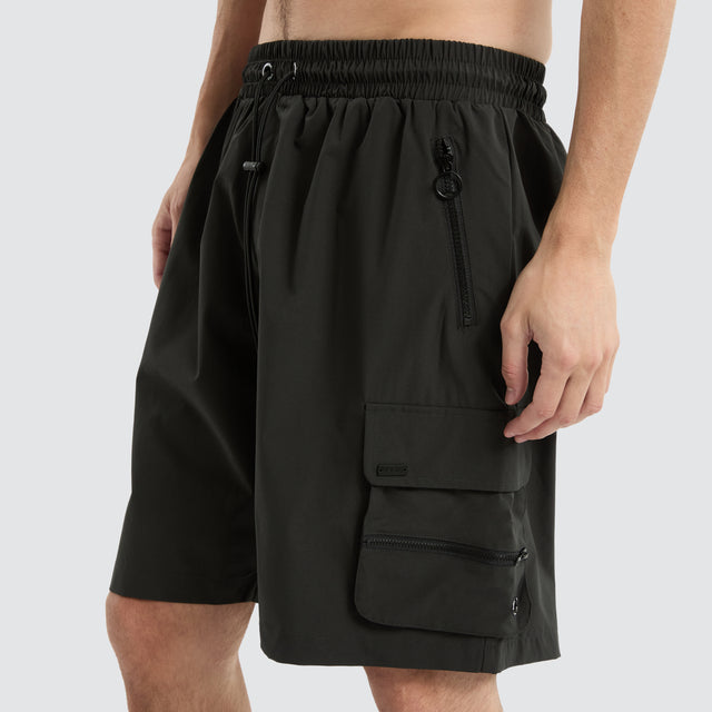 Nero Cargo Shorts Black