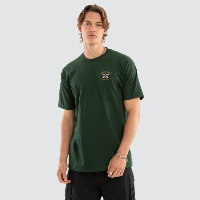 Qualify Short Sleeve Tee Forest Green