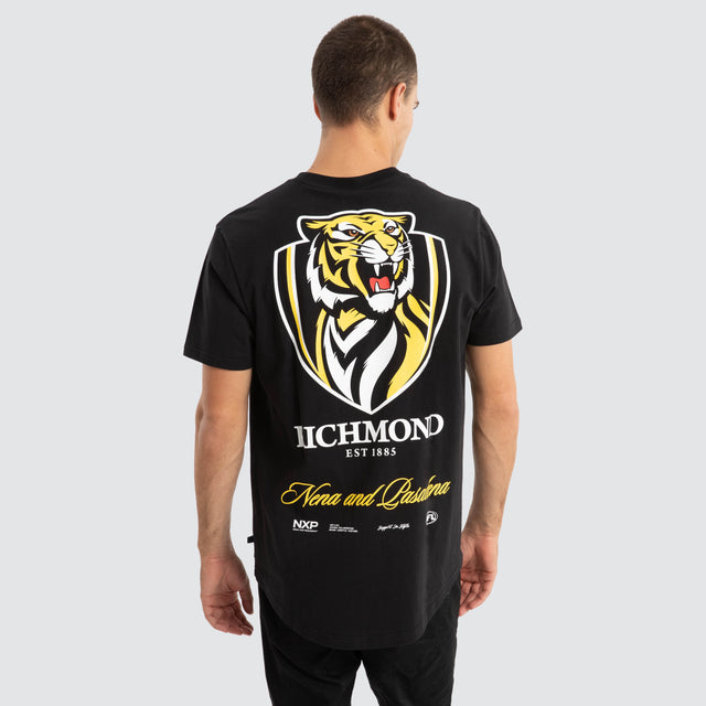 Richmond Tigers AFL Prime Tee Jet Black