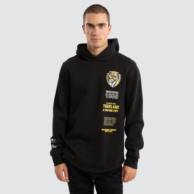 Richmond Tigers AFL Spine Hoodie Jet Black