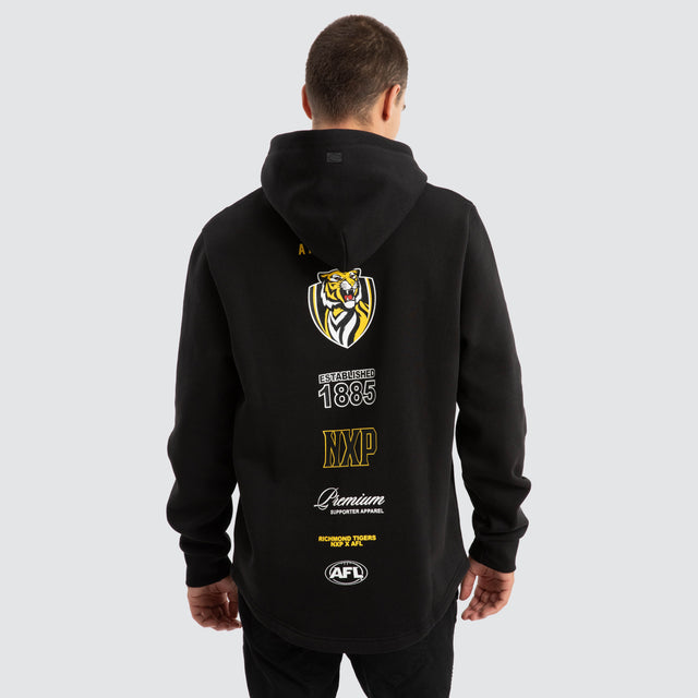 Richmond Tigers AFL Spine Hoodie Jet Black