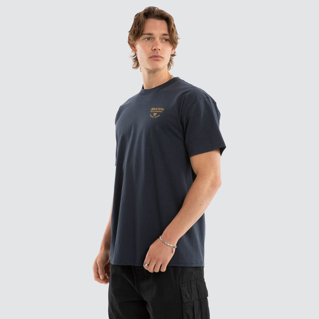 Stacked Short Sleeve Tee Navy