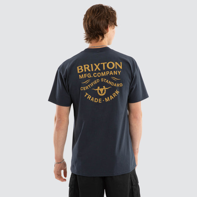 Stacked Short Sleeve Tee Navy