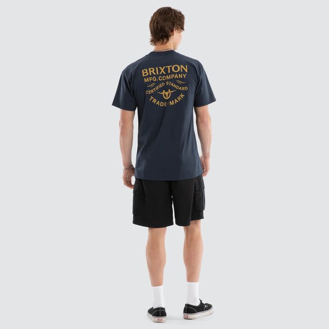 Stacked Short Sleeve Tee Navy
