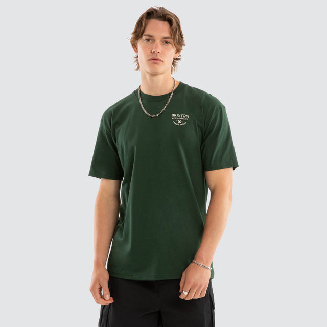 Stacked Short Sleeve Tee Forest Green