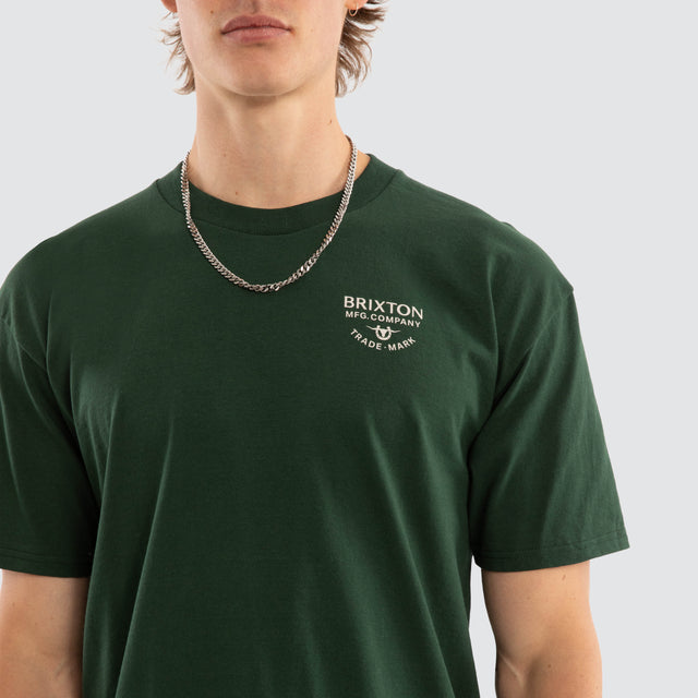 Stacked Short Sleeve Tee Forest Green