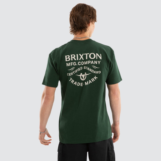 Stacked Short Sleeve Tee Forest Green