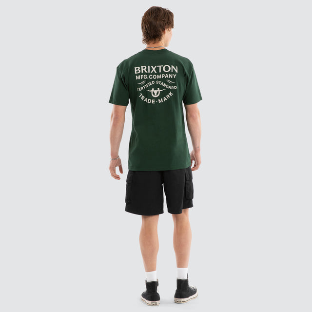 Stacked Short Sleeve Tee Forest Green