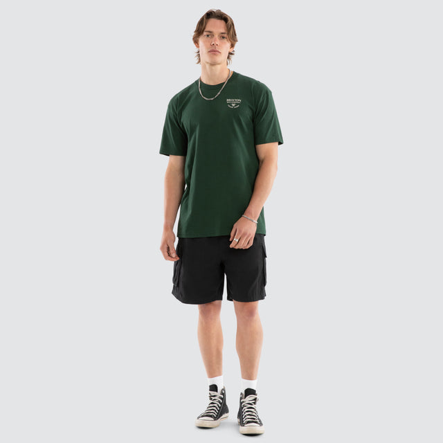 Stacked Short Sleeve Tee Forest Green