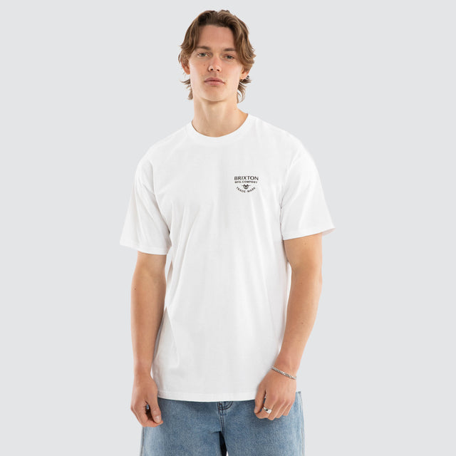 Stacked Short Sleeve Tee White