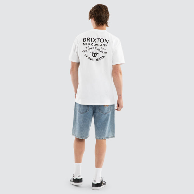 Stacked Short Sleeve Tee White