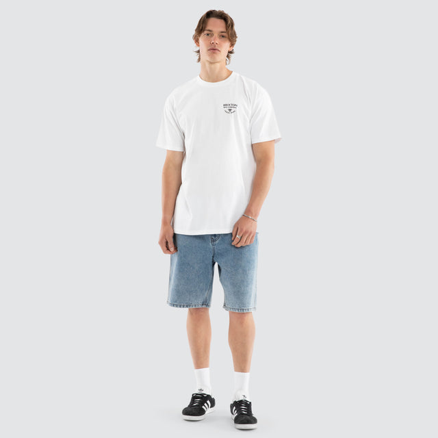 Stacked Short Sleeve Tee White