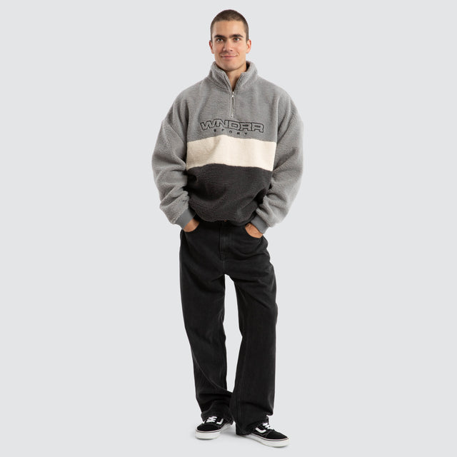 Starter 1/4 Zip Polar Fleece Grey