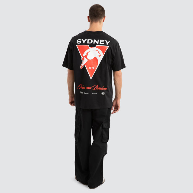 Sydney Swans AFL Season Tee Jet Black