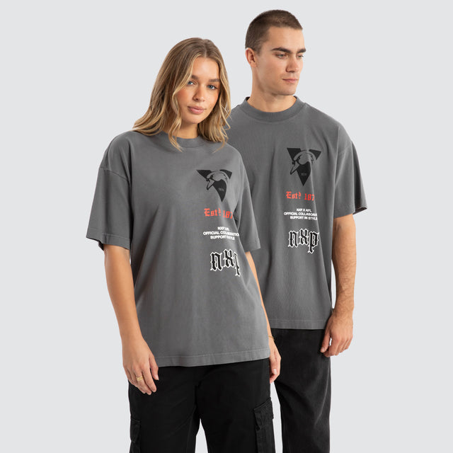 Sydney Swans AFL Stack Tee Pigment Charcoal