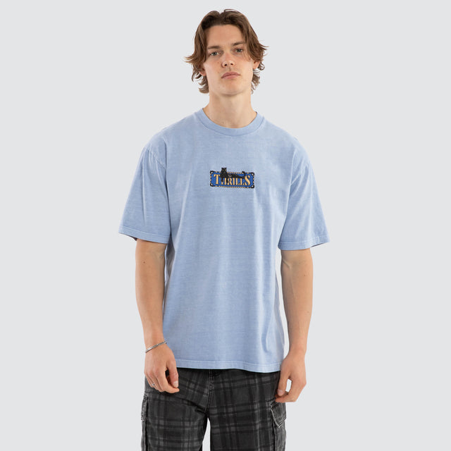 Pit Stop Oversize Fit Tee Cornflower Blue