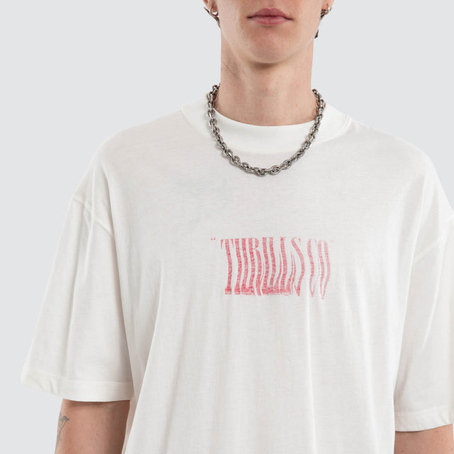 Chaotic Interventions Box Tee Dirty White