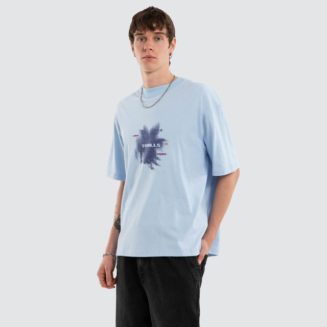 Found Paradise Box Crop Tee Placid Blue