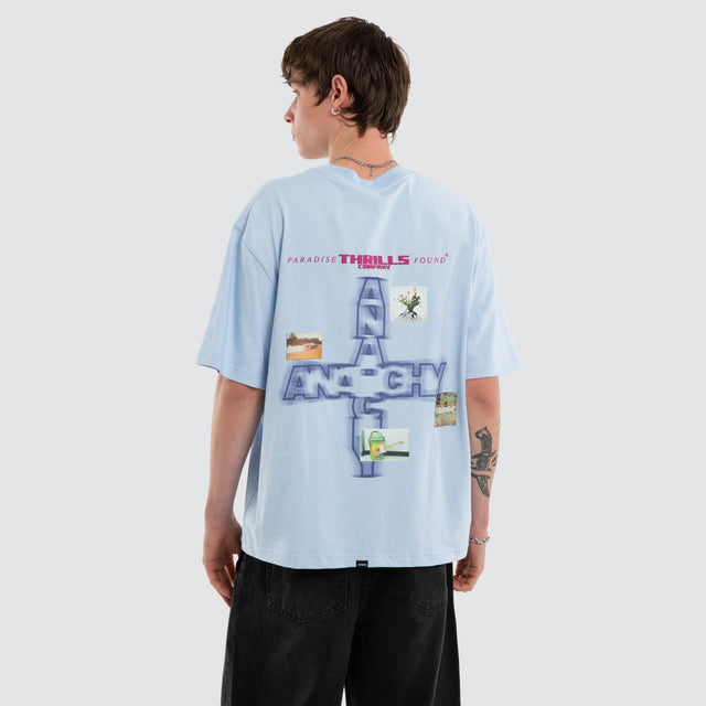 Found Paradise Box Crop Tee Placid Blue