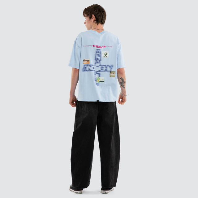 Found Paradise Box Crop Tee Placid Blue
